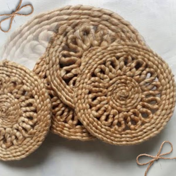 Jute fabric used in fashion and home decor, showcasing the blend of style and sustainability